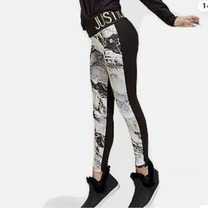 Justice Foil Marble Logo Waist Leggings